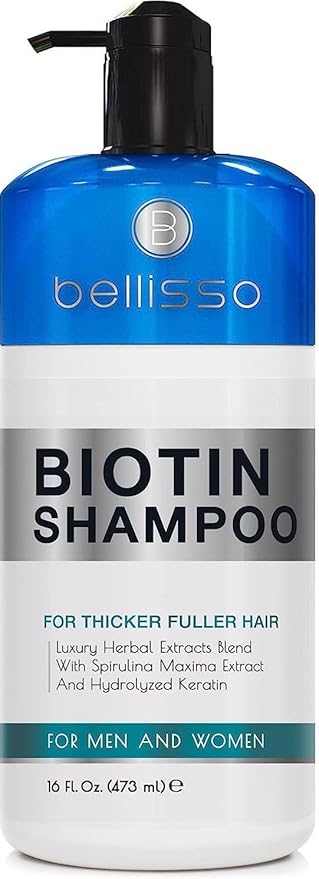 Biotin Shampoo for Thicker Stronger Hair - Volumizing & Thickening Shampoo for Men and Women - Sulfate Free, Salon Grade Formula to Boost Volume for Fine and Thinning Hair - Ideal for All Hair Types