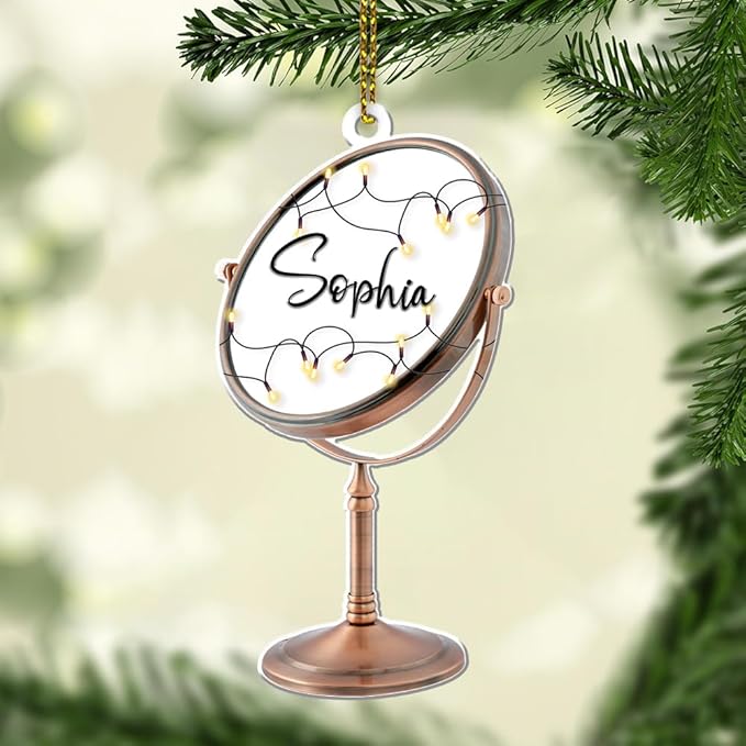 Personalized Name Perfume Shape Flat Ornament Makeup Ornament Girl Makeup Artist Christmas Ornament Makeup Stylist Ornament 96