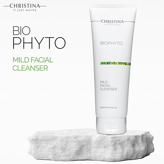 -CHRISTINA- Biophyto Mild Facial Cleanser with Green Tea and Cucumber Extracts - 250 ml - Soapless Gentle Face Wash and Daily Facial Cleanser for All Skin Types