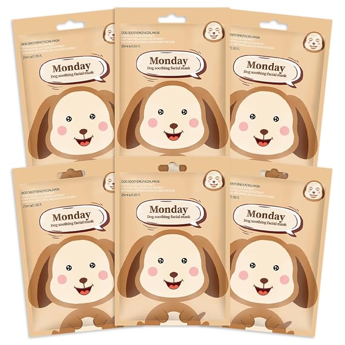 Kaely 6 Pack Animal Character Sheet Masks, Face Masks for Kids Teens Skin Care, Korean Soothe Facial Mask for All Skin Types, Girls Night Skincare Spa Party, Birthday Gifts for Women Men, Set01