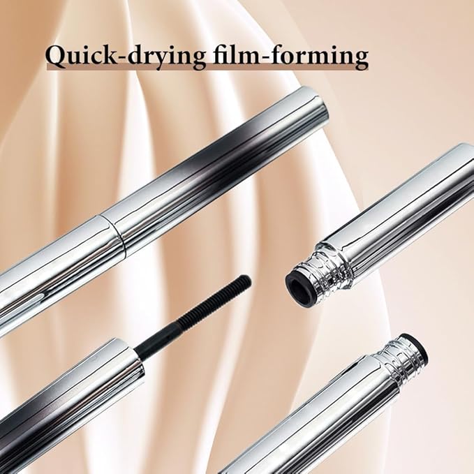 3D Curling Iron Wand Mascara, 2025 New Waterproof Metal Iron Wand Mascara Tubing, Waterproof & Smudge-Proof Long-Lasting Curling Eyelash Mascaras with No Flaking (Black)