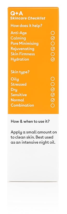 Q+A Super Food Facial Oil (30ml), Natural Vitamin-Rich Face Oil with Jojoba, Vitamin E Oil, Deeply Nourishes and Hydrates Dry, Sensitive, and Normal Skin, Boosts Skin Radiance and Glow