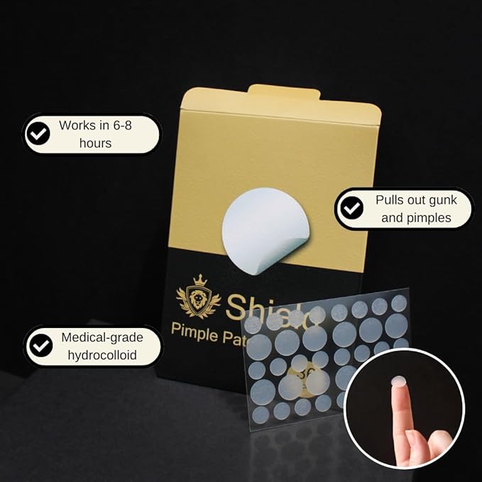 Acne System for Men and Boys, Face Wash, Moisturizer, Pimple Patches, Shield Men's Skin Care Set (1 Month)