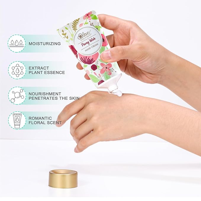 4PC Rose Water Lotion Gift Set: Hand & Foot Cream, Soap, Scented Candle - Body Care for All Skin Types Skin Care Gift Set for Women, Mothers Day Gifts for Mom Gifts, Birthday Gifts for Women