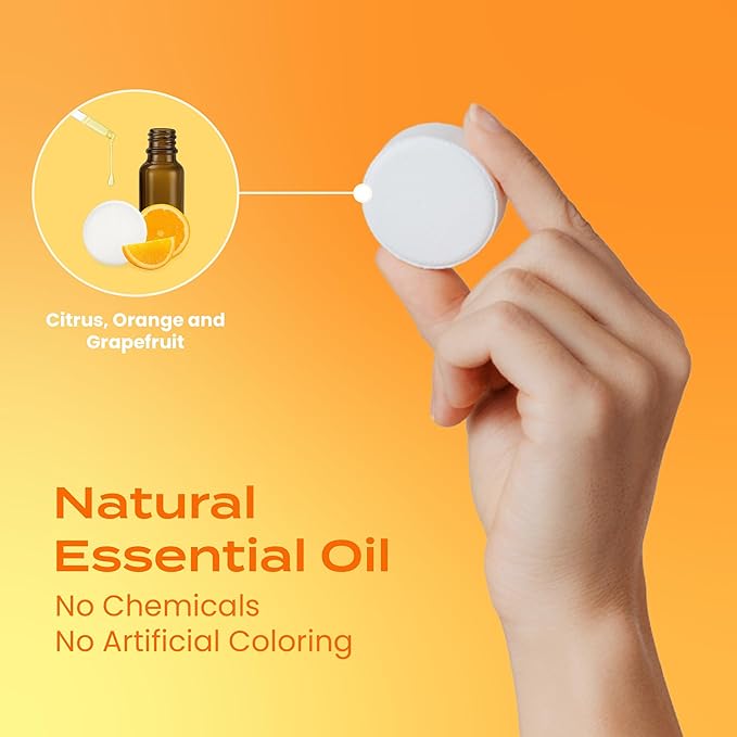 Body Restore Shower Steamers Aromatherapy 15 Pack - Birthday Gifts for Women, Men, Travel Essentials, Stress Relief, Relaxation, Self Care, Bath Bombs - Citrus