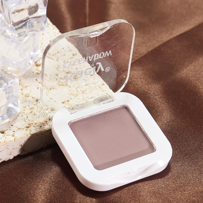 Matte Mauve Taupe Eye Shadow Palette Makeup For Older Women, Matte Single Monochrome Eyeshadow, Mini Single Pressed Pigmented Waterproof Sombras Para Ojos, Vegan, Talc, Paraben&Cruelty Free