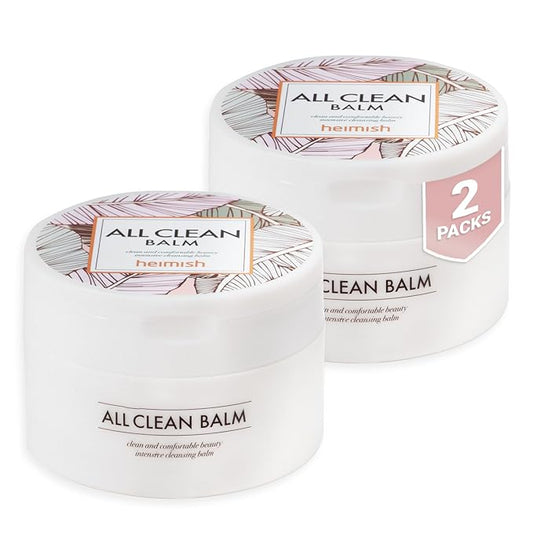 HEIMISH All Clean Balm - Cleansing Balm, Waterproof Makeup Remover, Face Cleanser, Oil Based Cleanser, Korean Skincare with Natural Aroma Oil, Vegan, For All Skin Types, 4.0fl.oz/120ml, 2 Packs
