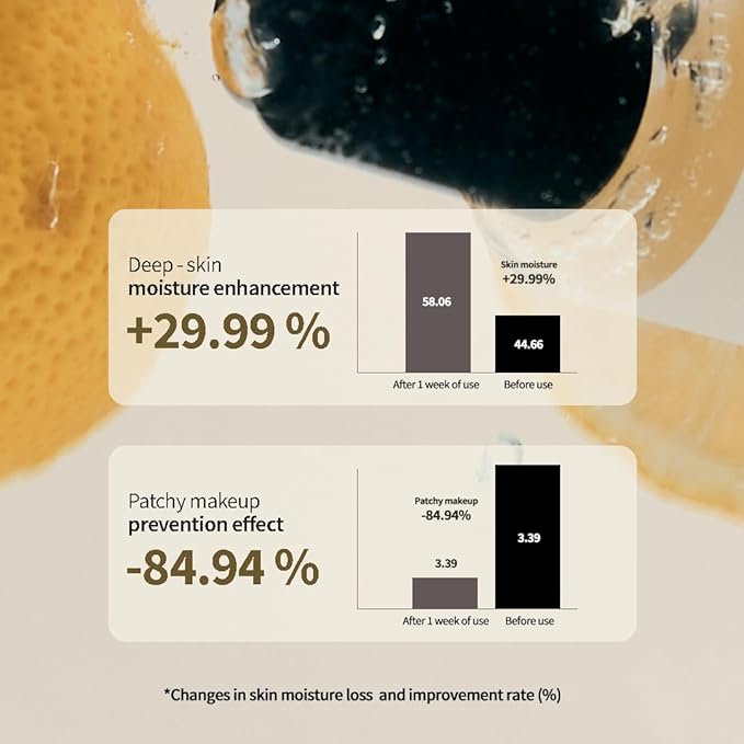 Black Yuja Bean Skin Booster Serum - Moisturizing, Sensitive Skin, Korean Skincare, Hypoallergenic, Deep Hydration, Vegan, Oil-free, Makeup Adherence, Inner Dryness, K-Beauty