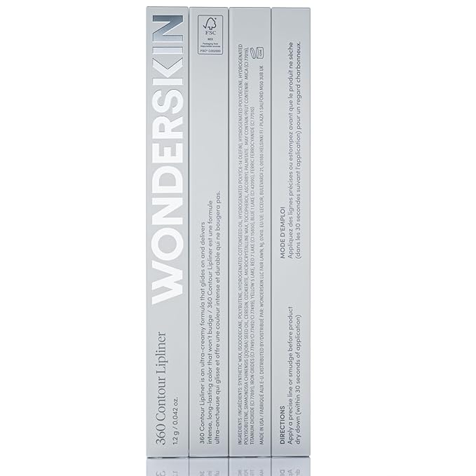 Wonderskin Lipliner Pencil - 360 Contour Lipliner, Long Lasting, Sharpenable, Waterproof and Transfer-Proof Nude Lip Liner Pencil (Rosewood)