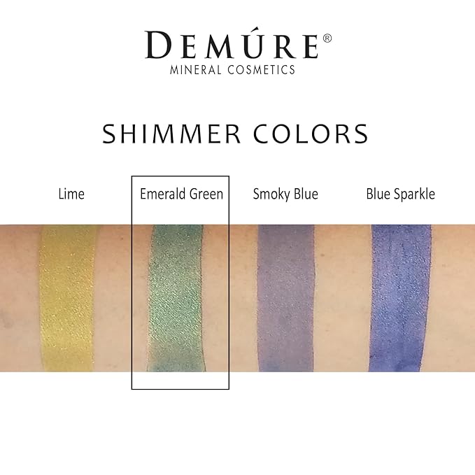 Demure Mineral Make Up (Emerald Green) Eye Shadow, Shimmer Eyeshadow, Loose Powder, Glitter Eyeshadow, Eye Makeup, Professional Makeup