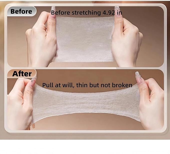 Hypoallergenic Stretchable Cotton Pads 200 Count - Moisturizing Facial Makeup Remover Pads for Sensitive Skin, Plastic Case