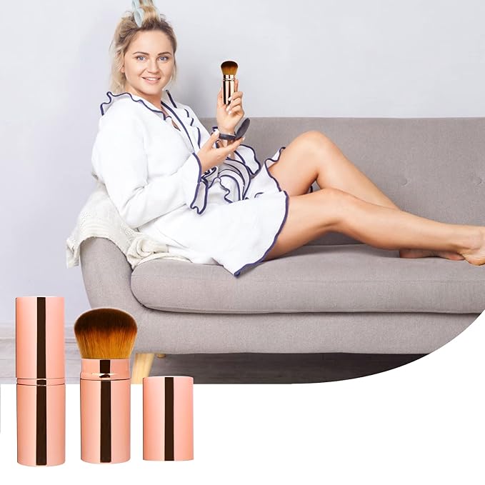 UNIMEIX Makeup Brush Sunscreen Applicator Retractable Kabuki Blush Brush Foundation Brush for Liquid Makeup, Bronzer, Cream or Powder