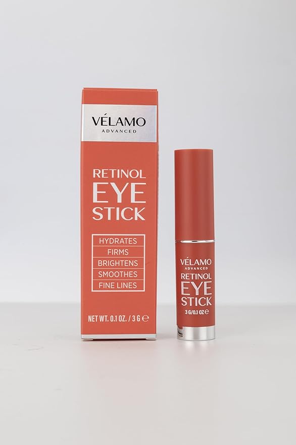VELAMO ADVANCED Retinol Eye Stick: Retinol Under Eye Cream for Dark Circles and Puffiness with 1% Bakuchiol - Anti Aging Balm Stick Reduces Fine Lines Wrinkles Under Eye Bags in 4-8 Weeks - 2 Packs