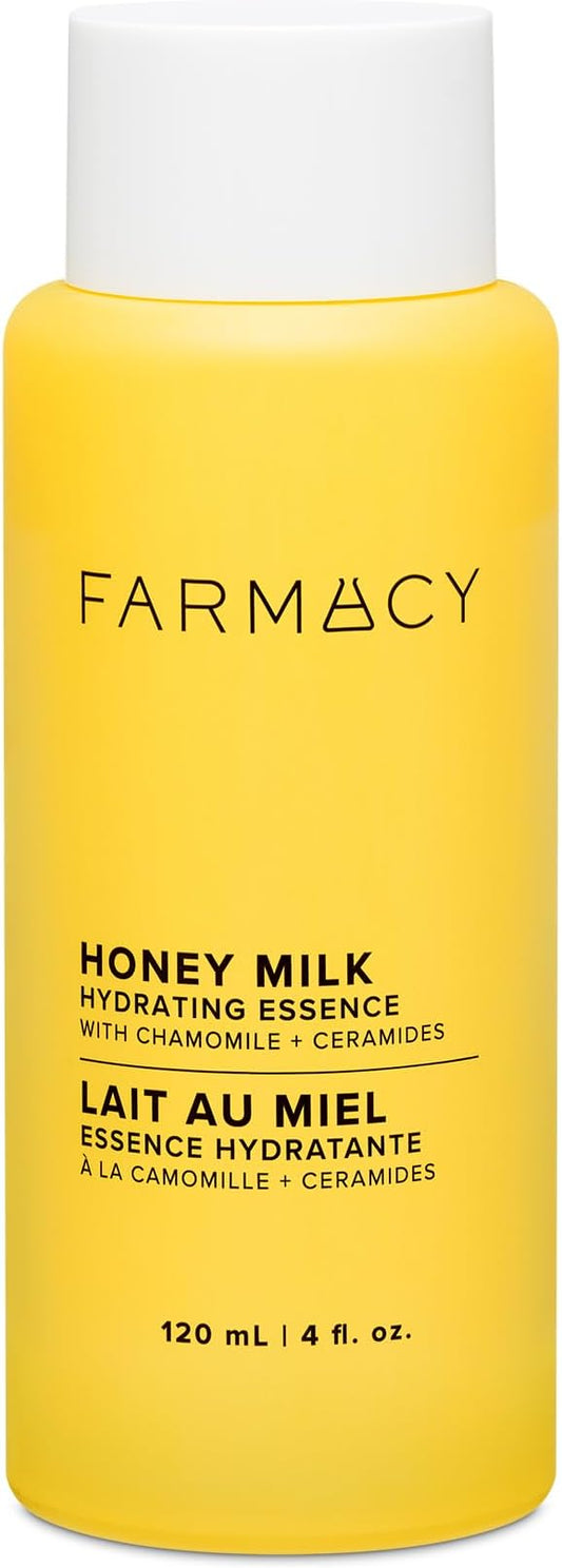 Farmacy Hydrating Essence - Hydrating Honey Milk Toner + Facial Essence to Soothe, Moisturize and Strengthen Skin Barrier - Preps Complexion for Skincare Products or Makeup Application (120ml)