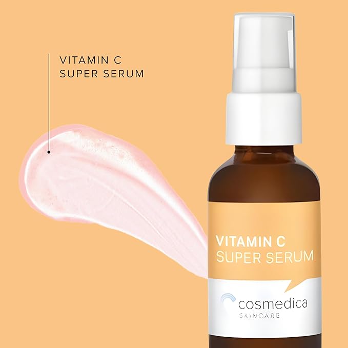 Cosmedica Skincare Facial Serum Trio Set Value for Clear Skin - Vitamin C Super Serum, 2.5% Retinol Serum, Pure Hyaluronic Acid Serum – Vegan, Cruelty-Free Skincare 6 pack