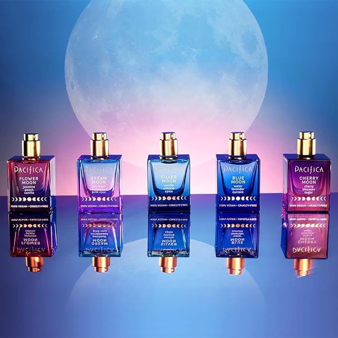 Pacifica Dream Moon Womens Spray Perfume 1 fl oz – Long-Lasting Floral Woody Fragrance for Her - Rose, Patchouli, Sandalwood – 100% Vegan, Cruelty-Free, Phthalate-Free Fragrance