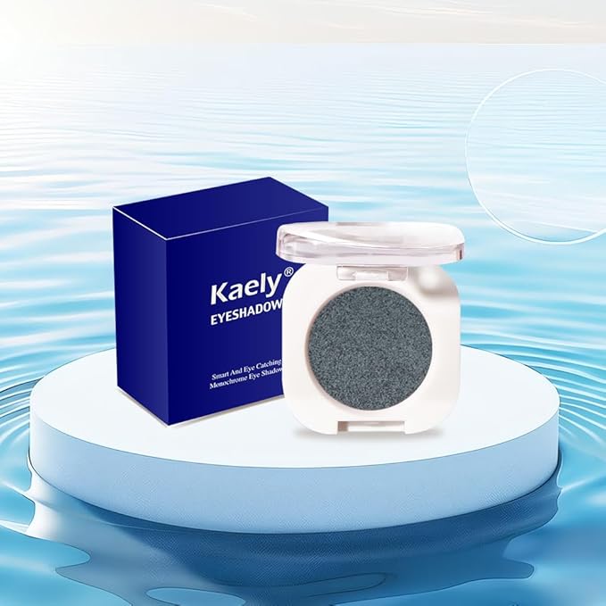 Dark Teal Glitter Eyeshadow Palette for Women, Single Monochrome Eye Shadow Makeup, Shiny Pressed Powder, Blendable Natural sombras para ojos, Holographic,Vegan,Travel -33