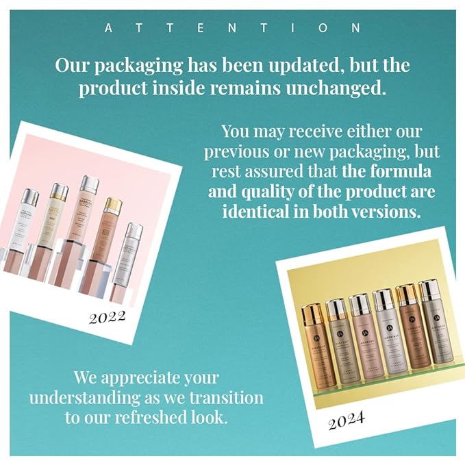 Jerome Alexander MagicMinerals AirBrush Foundation, Spray Makeup with Skincare Active Ingredients, Ultra-Light, Buildable, Full Coverage Formula (Warm Medium)