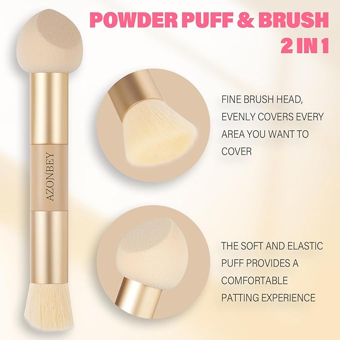 Root Touch Up Sets,Hairline Powder for Women Cover Up- Hairline Concealer for Thin and Thinning Hair, Water & Sweat Resistant,Contain Azonbey Makeup Brush (Black, Med-Makeup Brush)