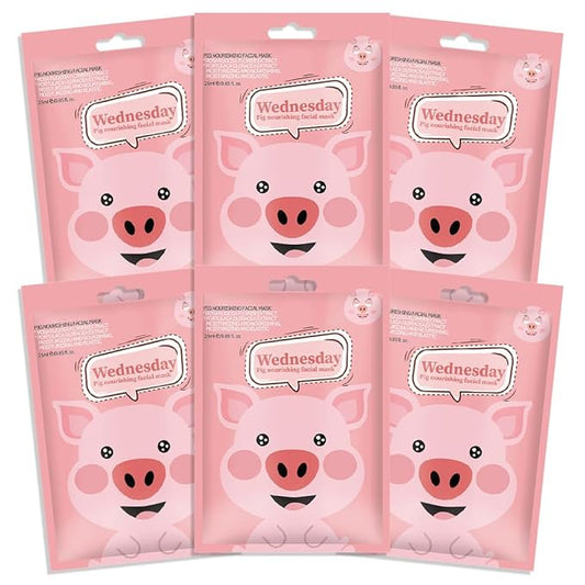 Kaely 6 Pack Animal Character Sheet Masks, Face Masks for Kids Teens Skin Care, Korean Soothe Facial Mask for All Skin Types, Girls Night Skincare Spa Party, Birthday Gifts for Women Men, Set03