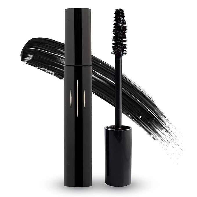 Radiant Professional Lengthening Mascara with silicone brush – Smudge-Proof Curl Mascara Volume and Length for Sensitive Eyes, Cruelty Free, Ideal for Mature & Young Women, 0.43 oz (01 Black)