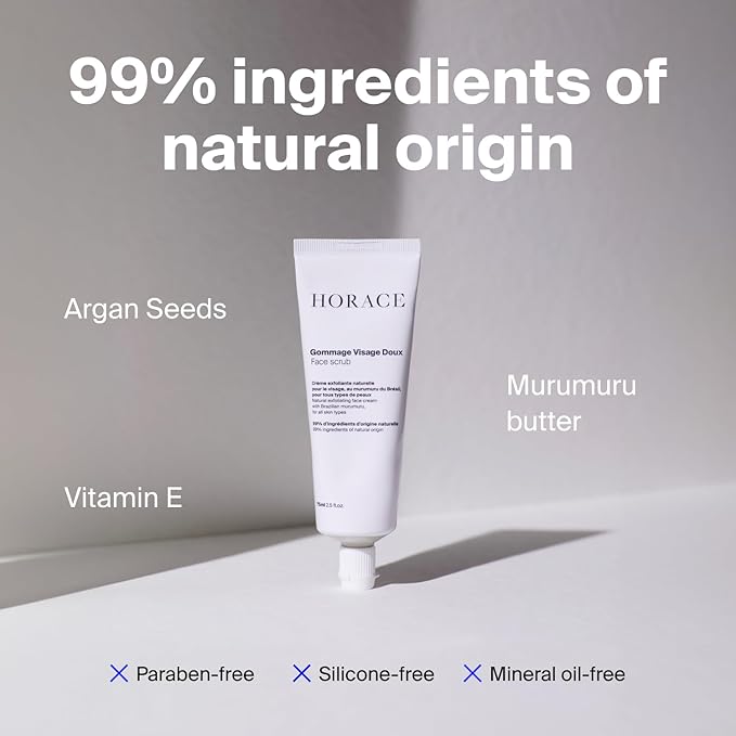 HORACE Gift Set with Purifying Face Cleanser, Gentle Face Scrub, and Mattifying Face Moisturizer - Skincare Set for Cleansing and Hydrating