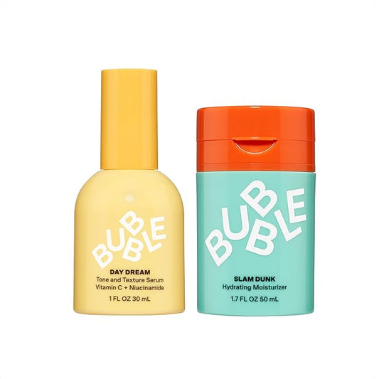 Bubble Skincare Day Dream Face Serum (30ml) + Slam Dunk Face Moisturizer for Dry Skin (50ml)
