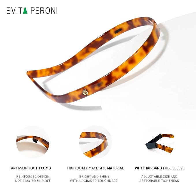 EVITA PERONI Hair Band, Wine Red, Comfortable Headbands for Women, Fashion Thin Headbands Non Slip, Designed for Eyewear No Pressure, No Headache, Hair-Wear Accessories for Glasses, Ideal Gift for Her