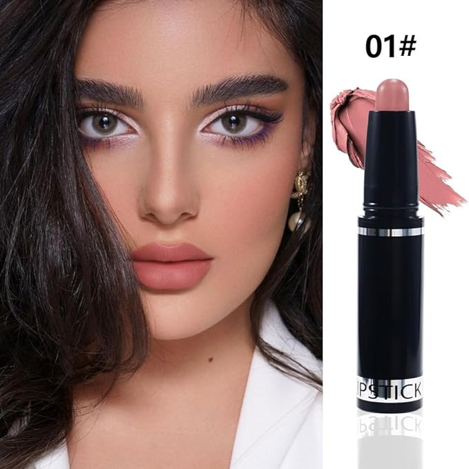 Pink Matte Lipstick Crayon Pencil Set,Velvet Lip Stick for Women 24 Hour Long Lasting Waterproof Lip Liner,Magic Lipstick 24 Hours Original Lip Liner Makeup Stain Long Lasting Waterproof