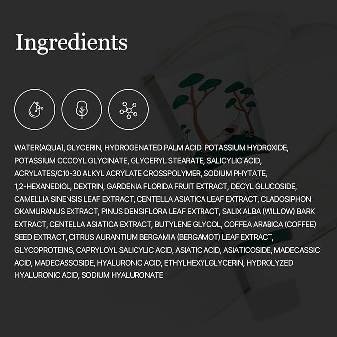 ROUND LAB Pine Calming Cica Cleanser 5.07 Fl Oz – Acne Face Wash with Salicylic Acid, BHA & LHA for Sensitive Skin, Soothing Cica + Hydrating Hyaluronic Acid, Gentle Foaming Cleanser, 150ml