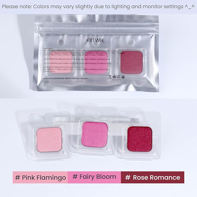 3-Color Eyeshadow Combo Pack – Matte & Shimmer Neutral Shades,Powder, Highly Pigmented, Long-Lasting, Refills Pans for Custom Magnetic Palette