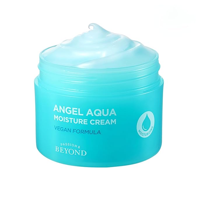 BEYOND Angel Aqua moisture Cream (5.1fl oz) - Instant Cooling, Hydrating, Soothing Lightweight Face Gel Moisturizer, Sleeping Mask. Korean Skin Care, Vegan. Cica, Hyaluronic Acid, Panthenol.
