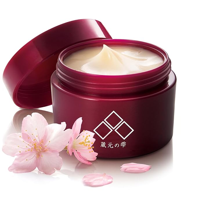 Japanese cherry blossom face cream Face Moisturizer Hydrating Sakura Rice Vitamin C “Kuramoto-no-Shizuku” Lightweight (0.7 oz)