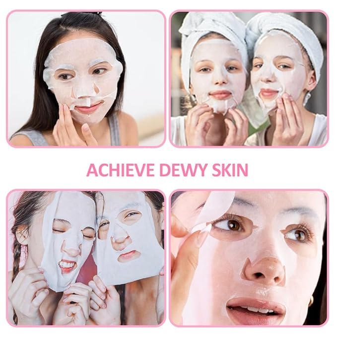 Kaely 8 Pack Variety Sheet Masks, Spa Party Face Masks for Kids Teens Skincare Set, Girls Night Facial Masks Skin Care, Moisturize Soothe for All Skin Types, Birthday Christmas Gifts, Set02