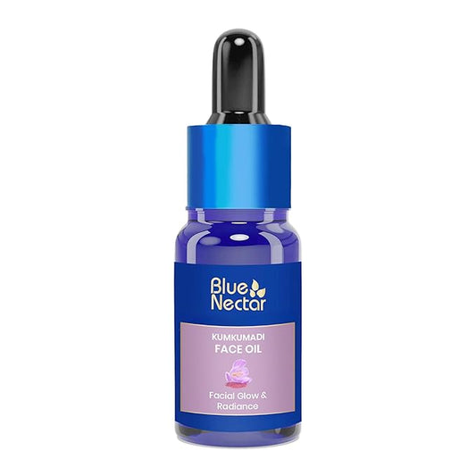 Blue Nectar Kumkumadi Oil for Face for Aging Skin | Ayurvedic Saffron Face Cleansing Oil | Authentic Kumkumadi Tailam Saffron Serum for Women & Men (0.33 Fl Oz, 26 Herbs)