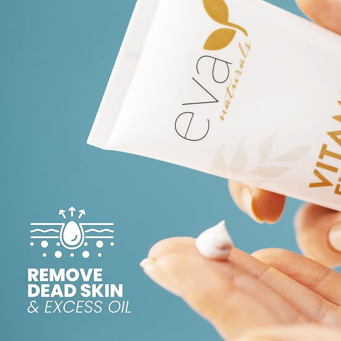 Eva Naturals Vitamin C Facial Scrub - Cleanse and Clear Face, Exfoliating Wash