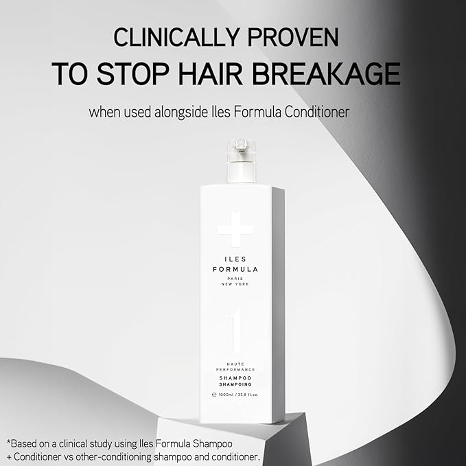 ILES FORMULA Shampoo for Dry, Damaged, Frizzy or Color Treated Hair - Hydrating, Sulfate Free Shampoo – Salon Grade, Color Safe, Moisturizing Formula that Controls Humidity & Boosts Shine