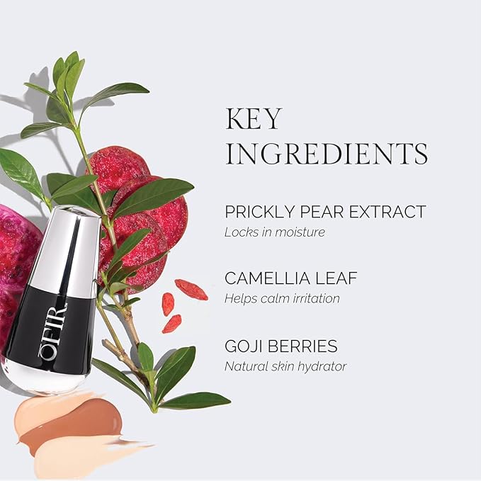 OFIR Skin Satin Medium Coverage Foundation | Lightweight Foundation Makeup with Vegan Formula | Blue Light Protection & Non-Creasing for Long-Lasting Wear | 1 FL OZ (Barley - Light Cool)