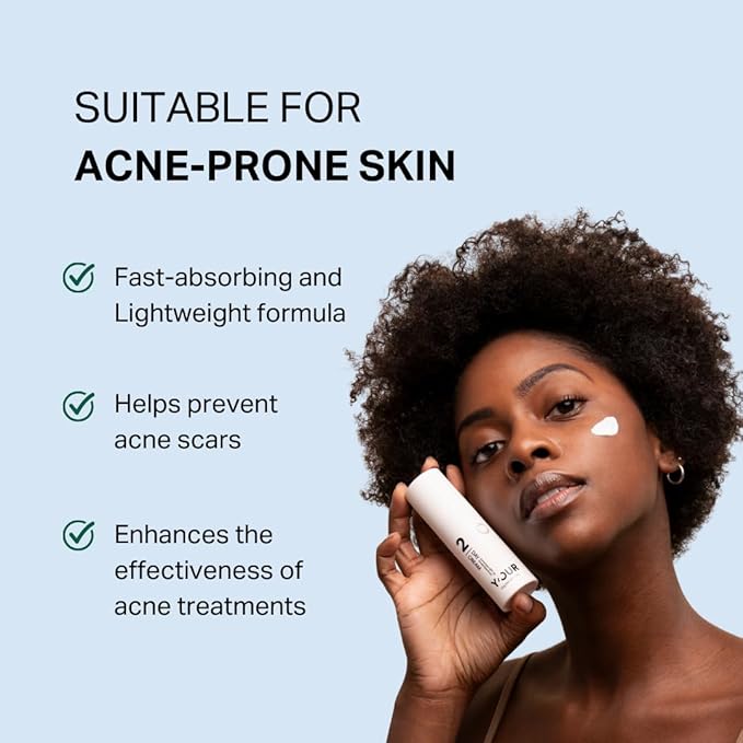 Y’OUR Soothing Day Cream- Daily Facial Moisturizer SPF30 with Vitamin C, Lightweight & Reduce Acne Scar, Non Comedogenic, For Acne Prone Skin, 1.oz