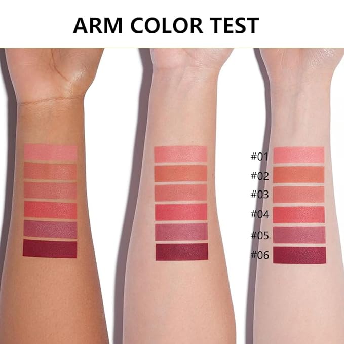 3Pcs Matte Lipstick Crayon Set for Women, 24 Hour Lipstick Lip Liner Pencil, Neutral Lip Stick Lipliner Long Lasting Waterproof Smudge Proof, Vegan & Cruelty-Free, 01+03+05