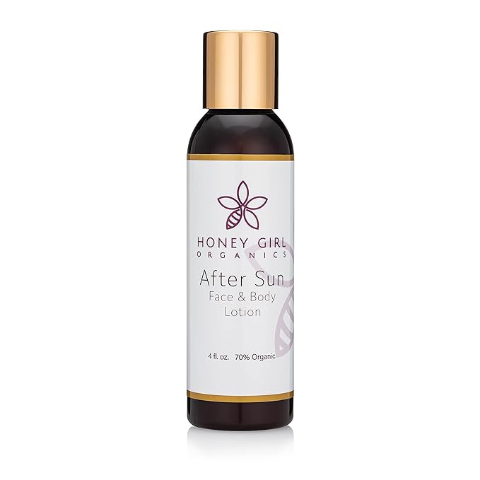 Honey Girl Organics After Sun Rejuvenating Face and Body Lotion, 4.0 Fluid Ounce