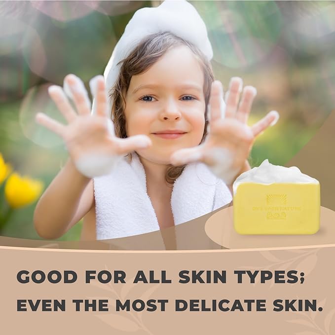 One With Nature Dead Sea Salt Lemon Sage Soap 4oz 3-Pack – Purifying and Exfoliating Soap Bar with Dead Sea Minerals for Face & Body, for Men & Women