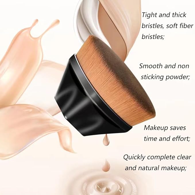 Makeup Brush 2PC, Flawless Foundation Make-Up Brush, Flat Top High-Density Makeup Brush, Multi-Purpose Mixed Brush For Concealer, Cream, Face Cream, Powder, Etc