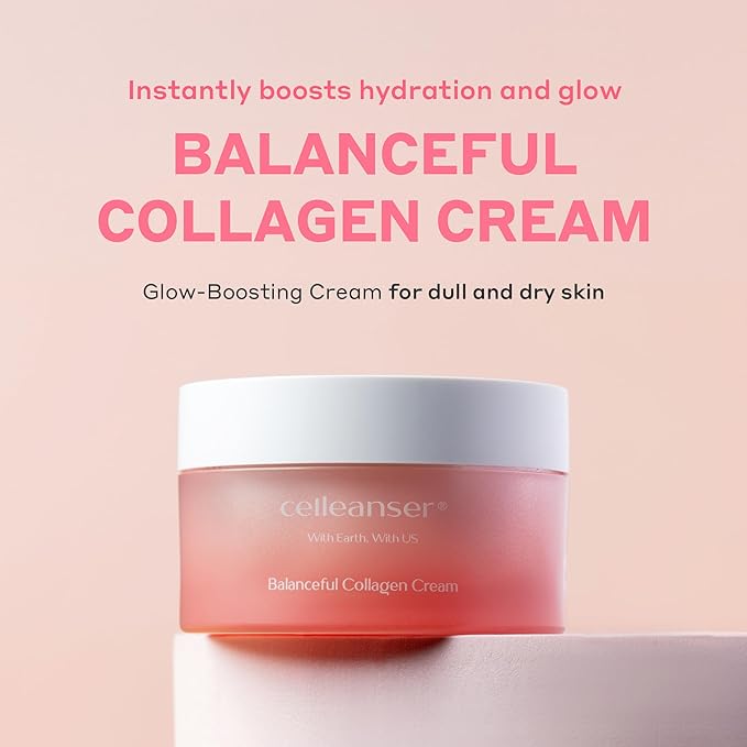 Balanceful Vegan Collagen Cream - Hydrating & Firming Face Moisturizer for Wrinkles, Anti-Aging, 50ml, 1.69 fl.oz