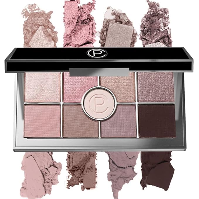 Pure Cosmetics Makeup Eyeshadow Palette, Buff (Rose Shades) - Nouveau Collection, Neutral Ultra-Pigmented Pressed Powders - Matte & Shimmer Colors, Long-Lasting, Blendable & Mineral Based