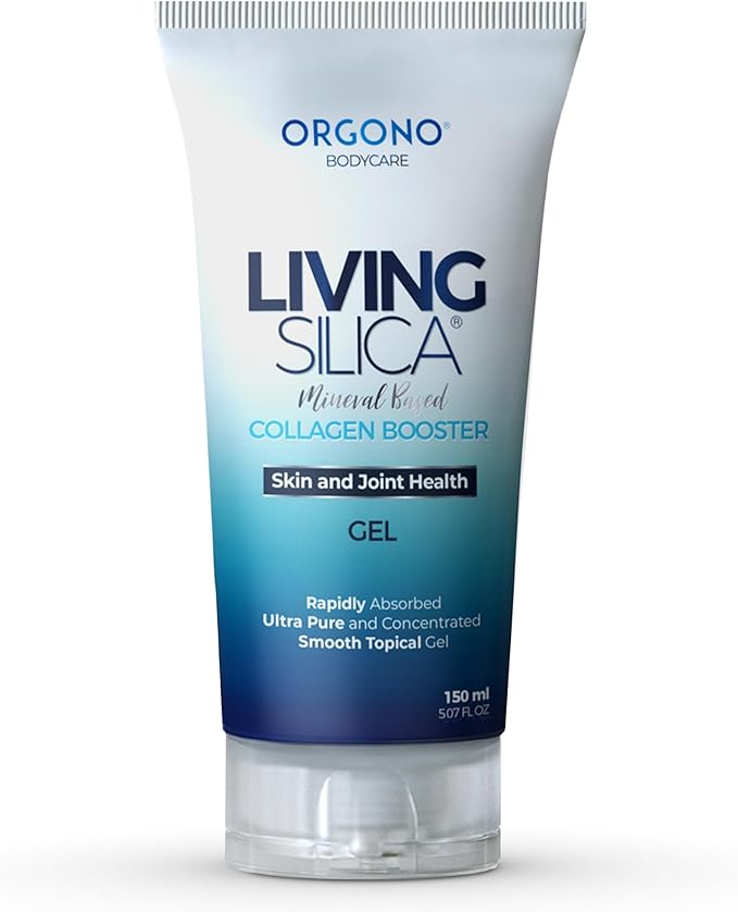 Orgono Living Silica Mineral-Based Collagen Booster Gel | Topical Use & Dermal Absorption | Clinically Proven | Supports Skin & Joint Health | Promotes Hydration & Collagen Regeneration | 150mL