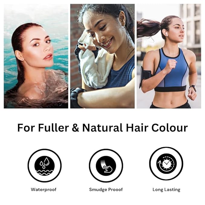 MINA iBrow Henna Hair Color Tint Kit with Brush Combo Pack | Covers Gray Hair-Lasts up to 6 weeks | No Ammonia No Lead | Vegan & Cruelty Free | up to 30 Applications (Copper Brown)