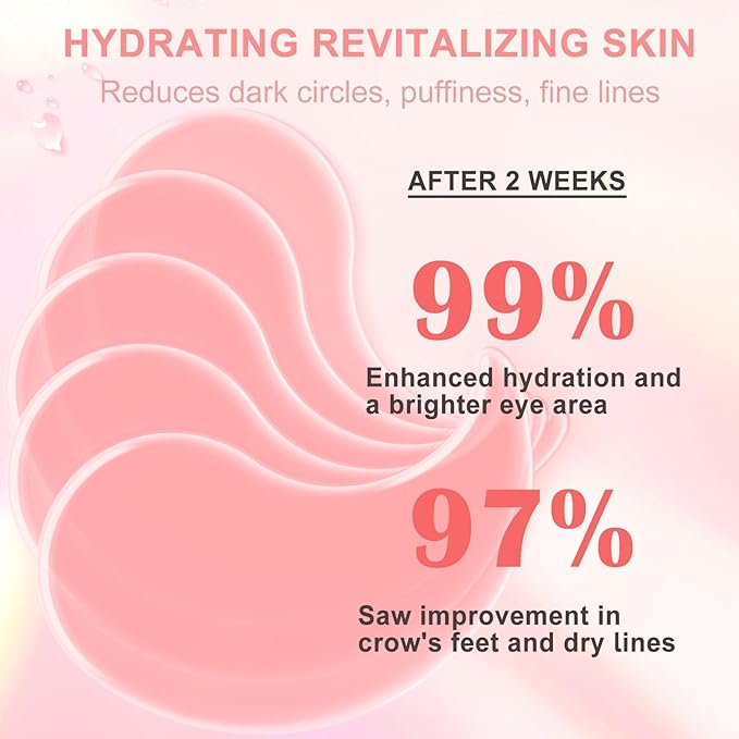 Eye Mask - 30 Pairs Rose Under Eye Patches Skin Care Products,Eye Masks Skincare for Dark Circles and Puffiness, Reduce Wrinkles, Eye Bags and Fine Lines, for Women and Man