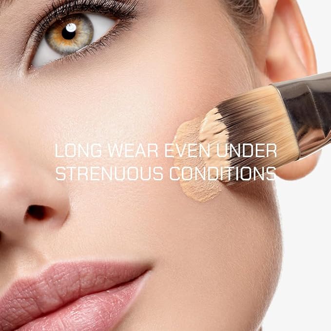 Radiant Professional Natural Fix All Day Matte Cream Foundation - Long Wear High Coverage Face Makeup Foundation With SPF 15 - Oil Free Matte Finish - For All Skin Types-1.01 oz. (02 - Caramel)