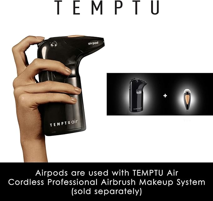 TEMPTU Perfect Canvas Airbrush Foundation Airpod: Anti-Aging Long-Wear Makeup, Buildable Coverage Semi-Matte, Natural Finish